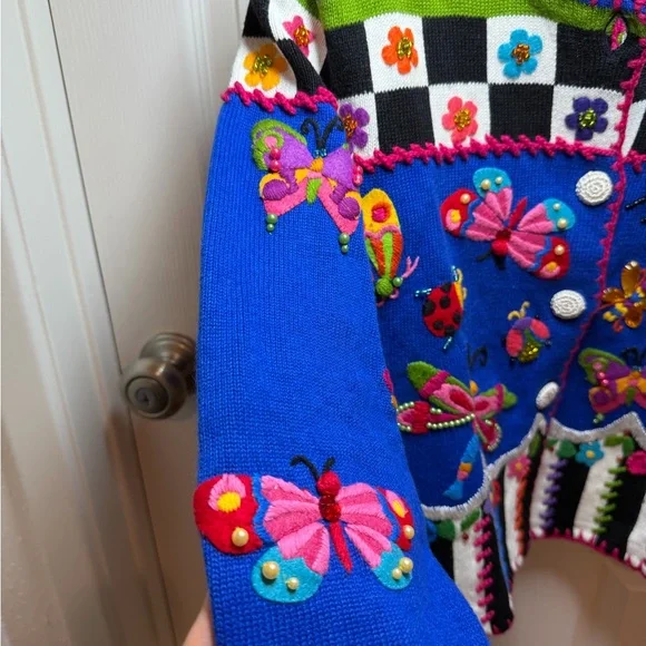 rare vintage michael simon butterfly sweater NWT - Picture 10 of 15